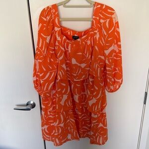 Ruffled long sleeve dress